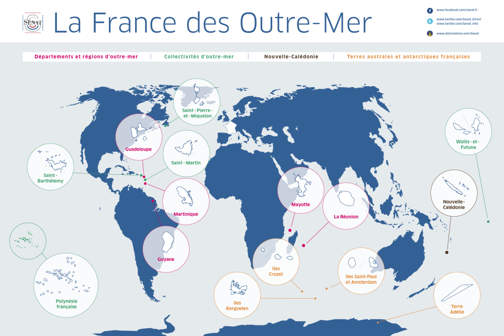 L'Outre-mer : 97% de la ZEE et 80% de la biodiversité française ©Sénat