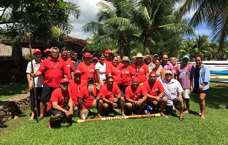 Une délégation des îles Australes s'est rendue cette semaine à Tahiti pour défendre leur projet d'aire marine protégée ©Facebook Rahui Nui no Tuha'a Pae