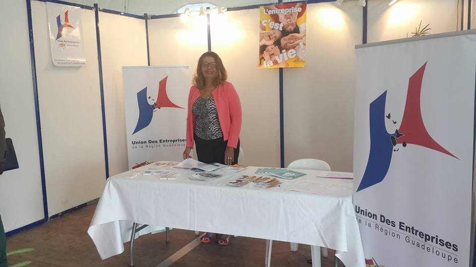 Parmi les partenaires présents, la participation de l'UDE MEDEF représentée par Alix Huyghes Beaufond, administrateur UDE Medef Guadeloupe