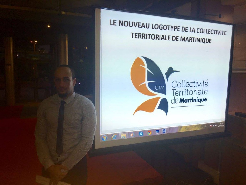 Stévy Desbonnes, lauréat du consultation sur la création du logo dans la collectivité territoriale de Martinique © Facebook CTM