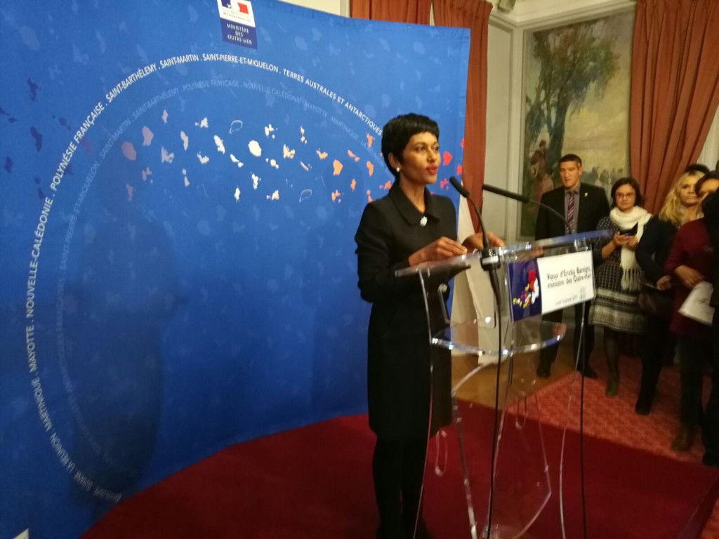 Ericka Bareigts lors de son discours : "Nous pouvons être fiers des Outre-mer !" © Outremers 360
