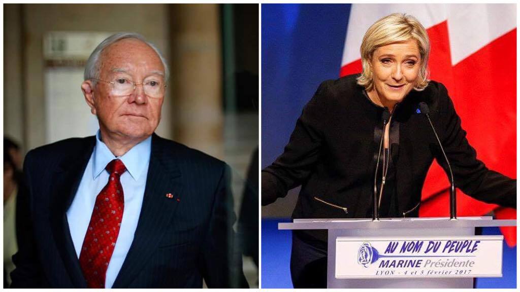En offrant son soutien à Marine Le Pen, Gaston Flosse est devenu le premier poids lourd politique en Outre-mer à soutenir l'héritière du Front national ©Gregory Boissy (AFP) / Robert Pratta (Reuters)