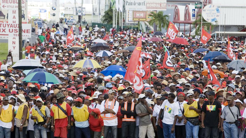 Grève générale en Guadeloupe en 2009 ©AFP (Archives)