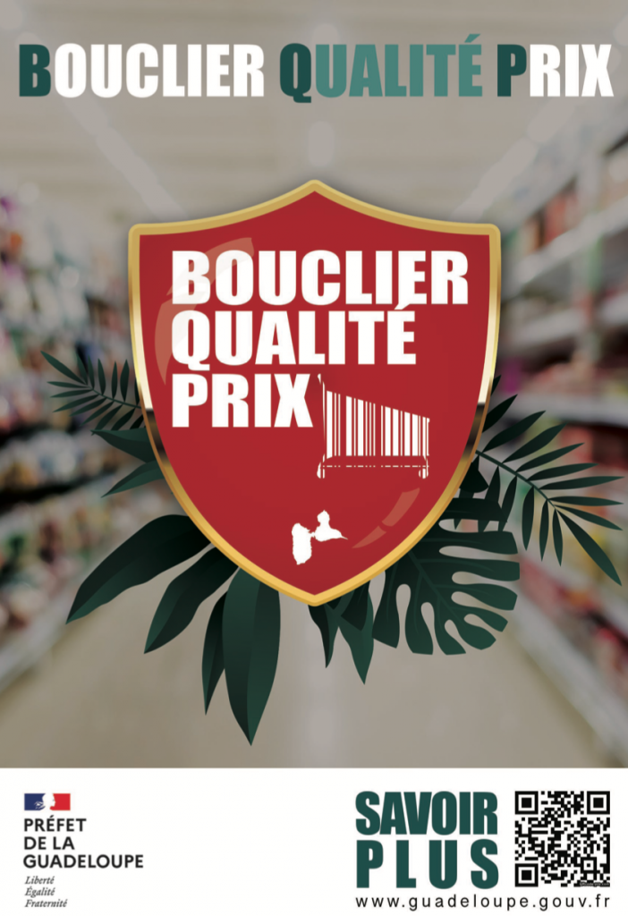Le nouveau logo du Bouclier Qualité Prix 2020 © Préfecture de Guadeloupe 