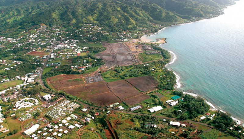 Vue du ciel du site de Faratea, sur la Presqu'île de Tahiti 