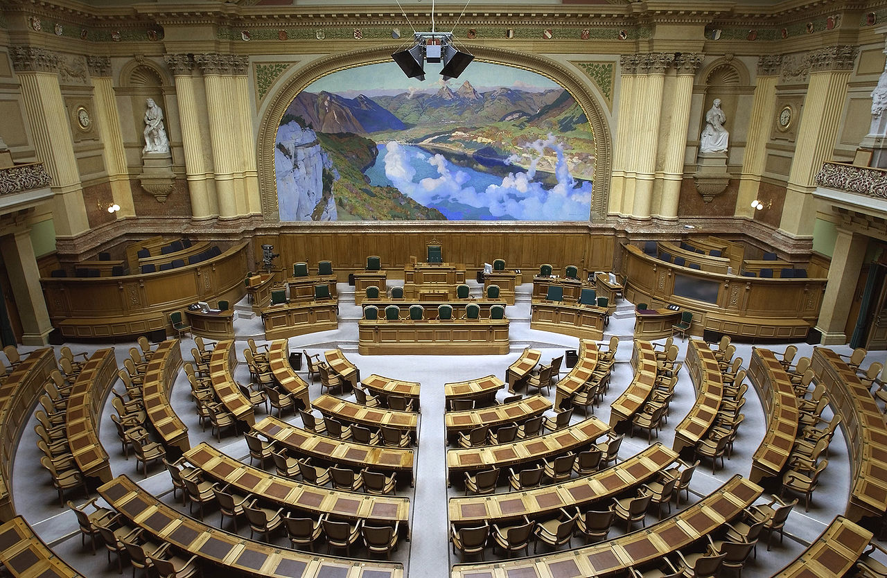 La Salle du Conseil national de l'Assemblée fédérale suisse 