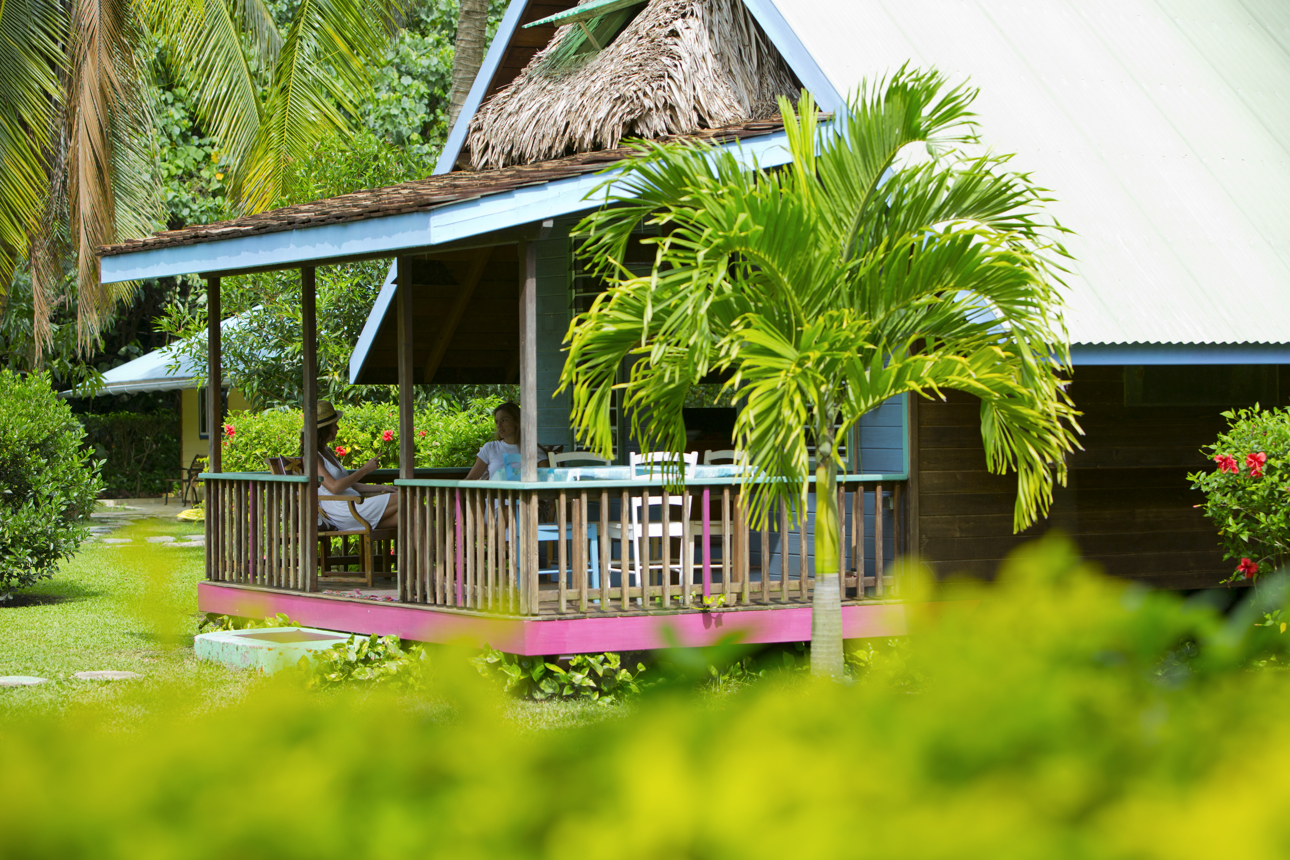 Bungalow d'une pension de famille en Polynésie ©Tahiti Tourisme 