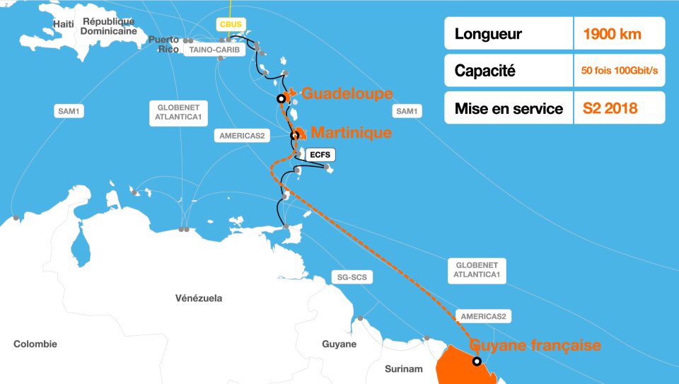 Numérique en Outre-mer : Orange investit dans un nouveau câble numérique entre la Guyane, la Martinique et la Guadeloupe