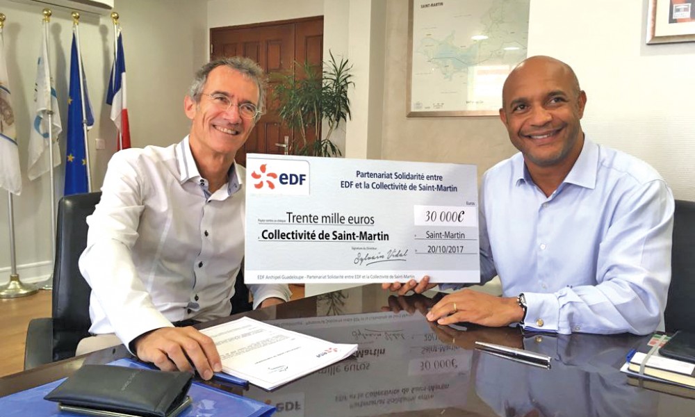 Après Irma : Saint-Martin et EDF Guadeloupe partenaires dans la lutte contre la précarité