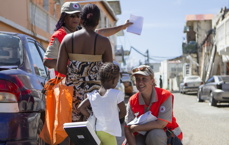 Post-Irma: Le Président de la Croix-Rouge sur le terrain aux Antilles