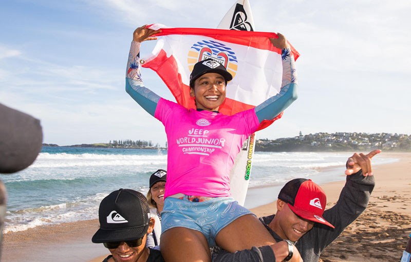 Surf : La Polynésienne Vahine Fierro Championne du Monde junior