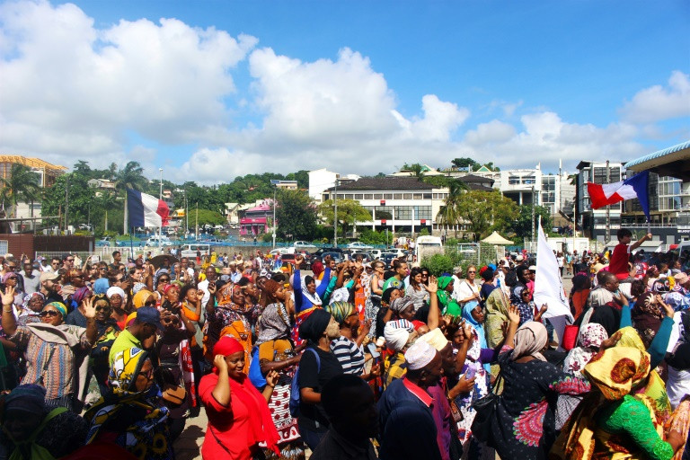 Une manifestation à Paris en soutien à Mayotte