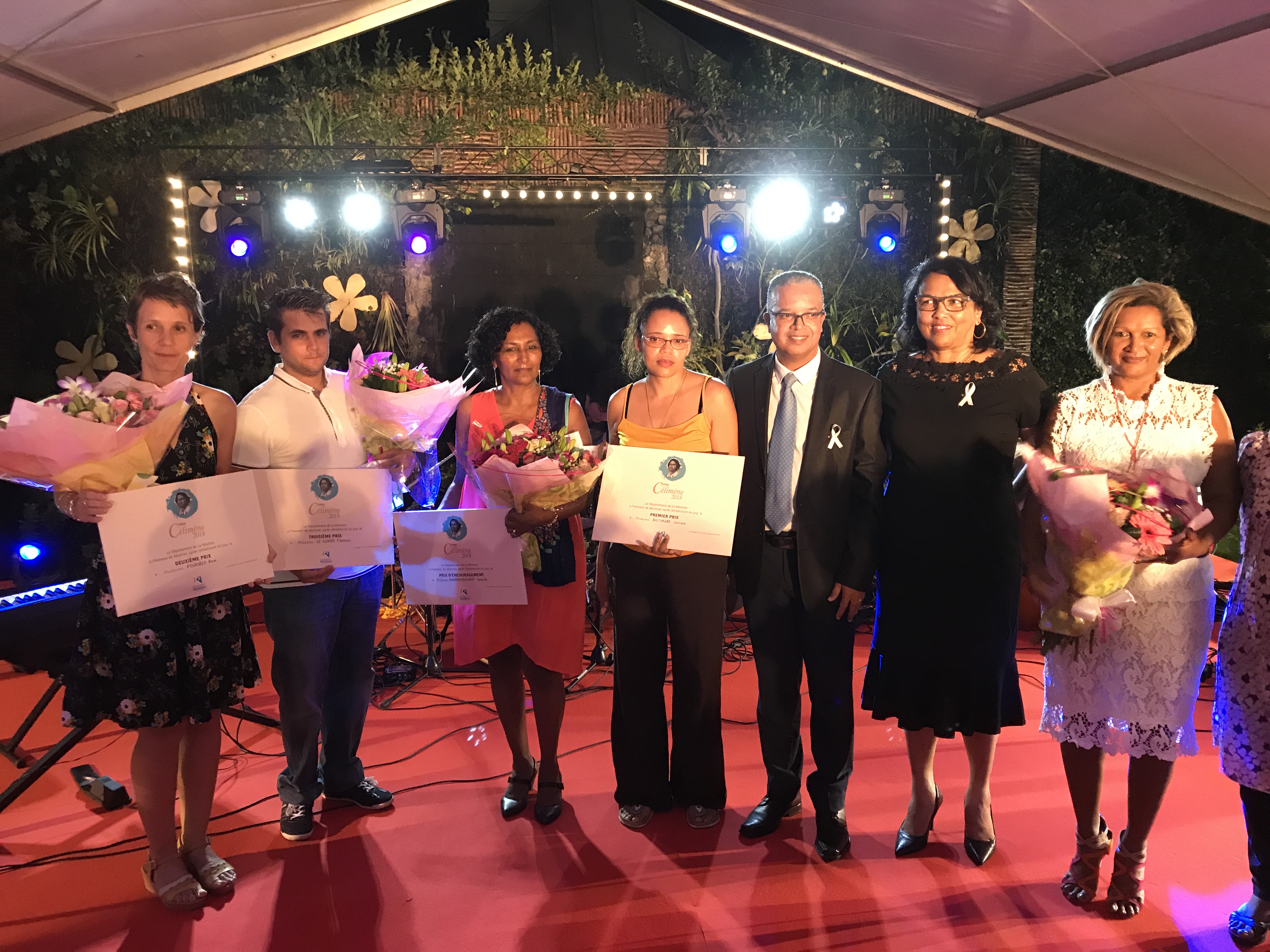 Droit International des femmes: Le président du Conseil Département de la Reunion Cyrille Melchior a rendu hommage aux femmes et aux artistes avec le Prix Celimène 2018