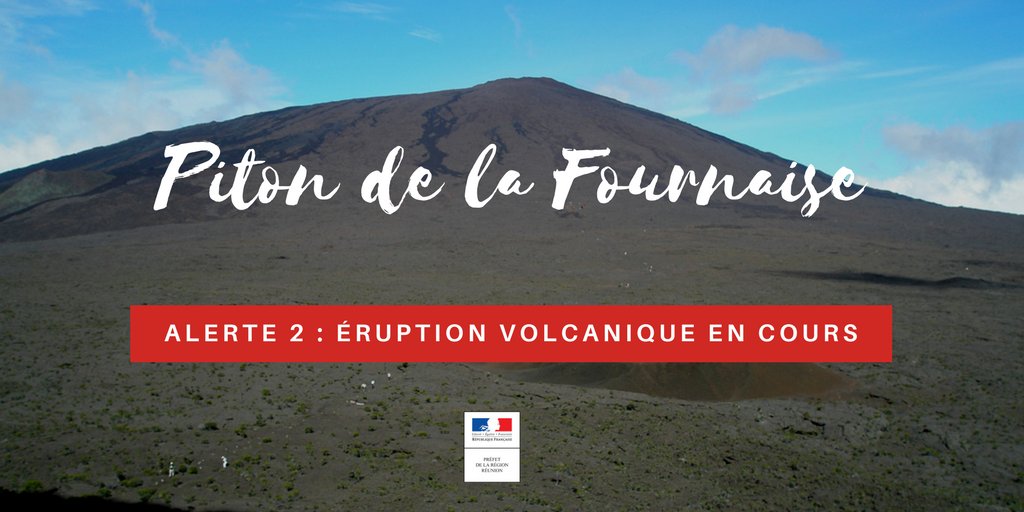 La Réunion : Le volcan Piton de la Fournaise est entré en éruption pour la 4ème fois de l&rsquo;année
