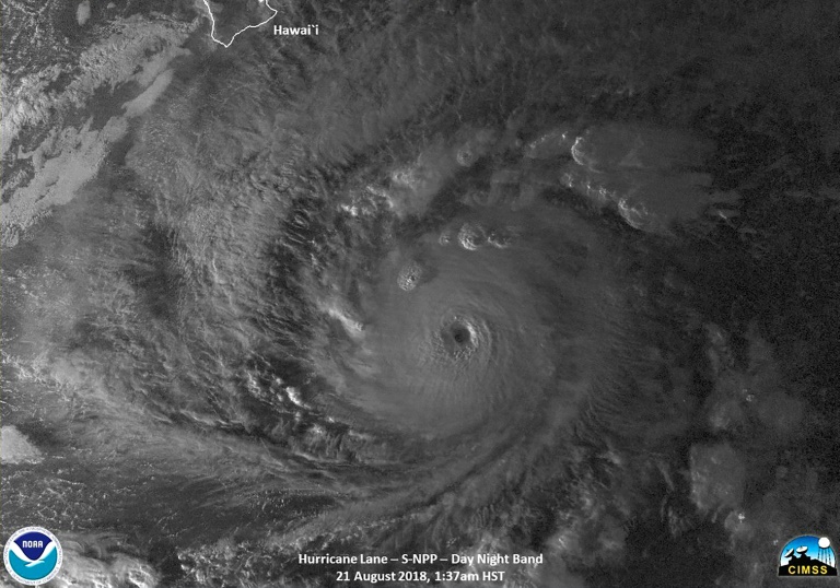 Hawaii : L&rsquo;ouragan Lane se hisse en catégorie 5 et s&rsquo;apprête à toucher l&rsquo;archipel