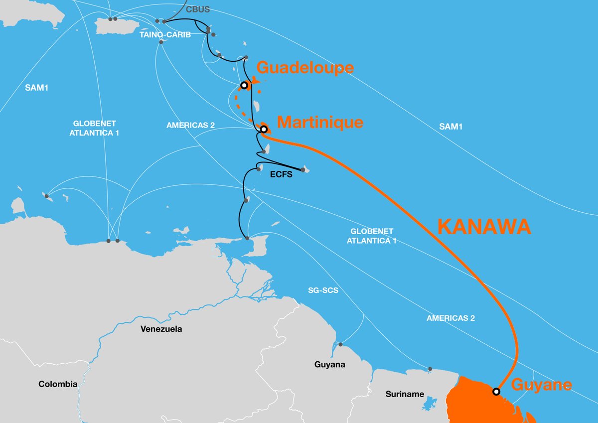 Numérique : Après la Guyane, le câble Kanawa atterrit en Martinique
