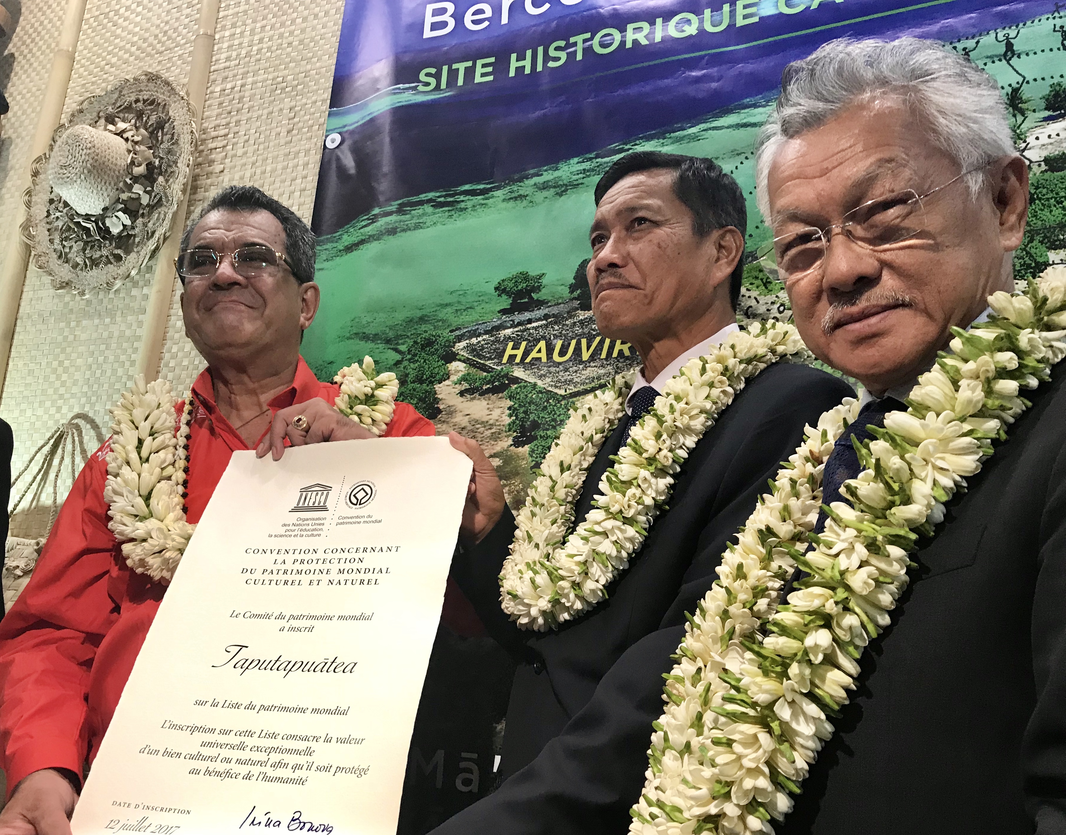 UNESCO : Le Marae Taputapuatea reçoit son certificat d’inscription au Patrimoine mondial de l&rsquo;Humanité à Paris