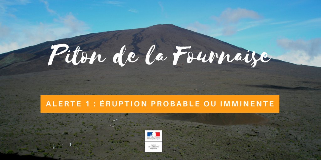 La Réunion : Eruption probable à brève échéance du Piton de la Fournaise