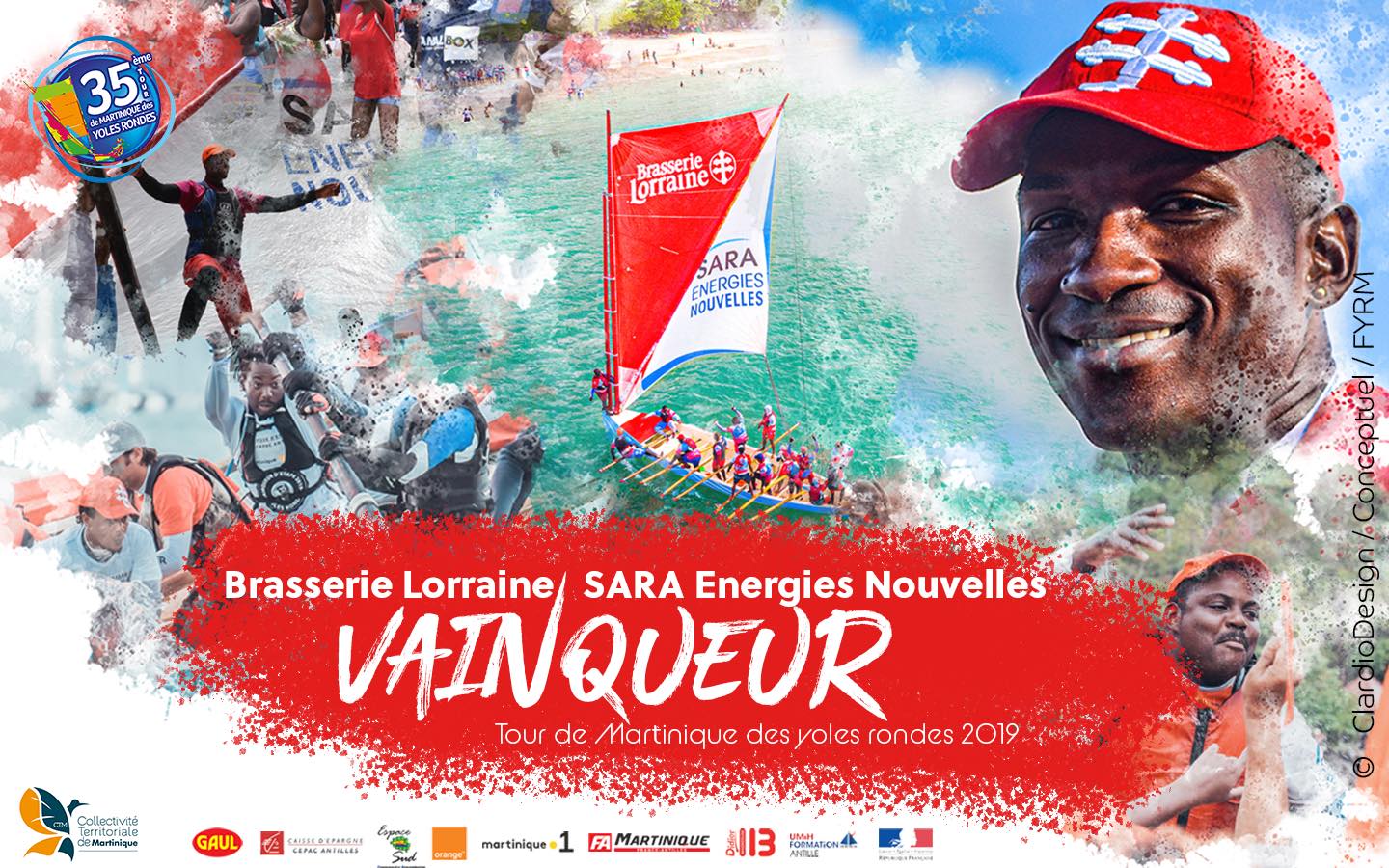 Brasserie Lorraine/Sara Nouvelles Energies beau vainqueur de la 35ème édition du Tour de Martinique des Yoles Rondes