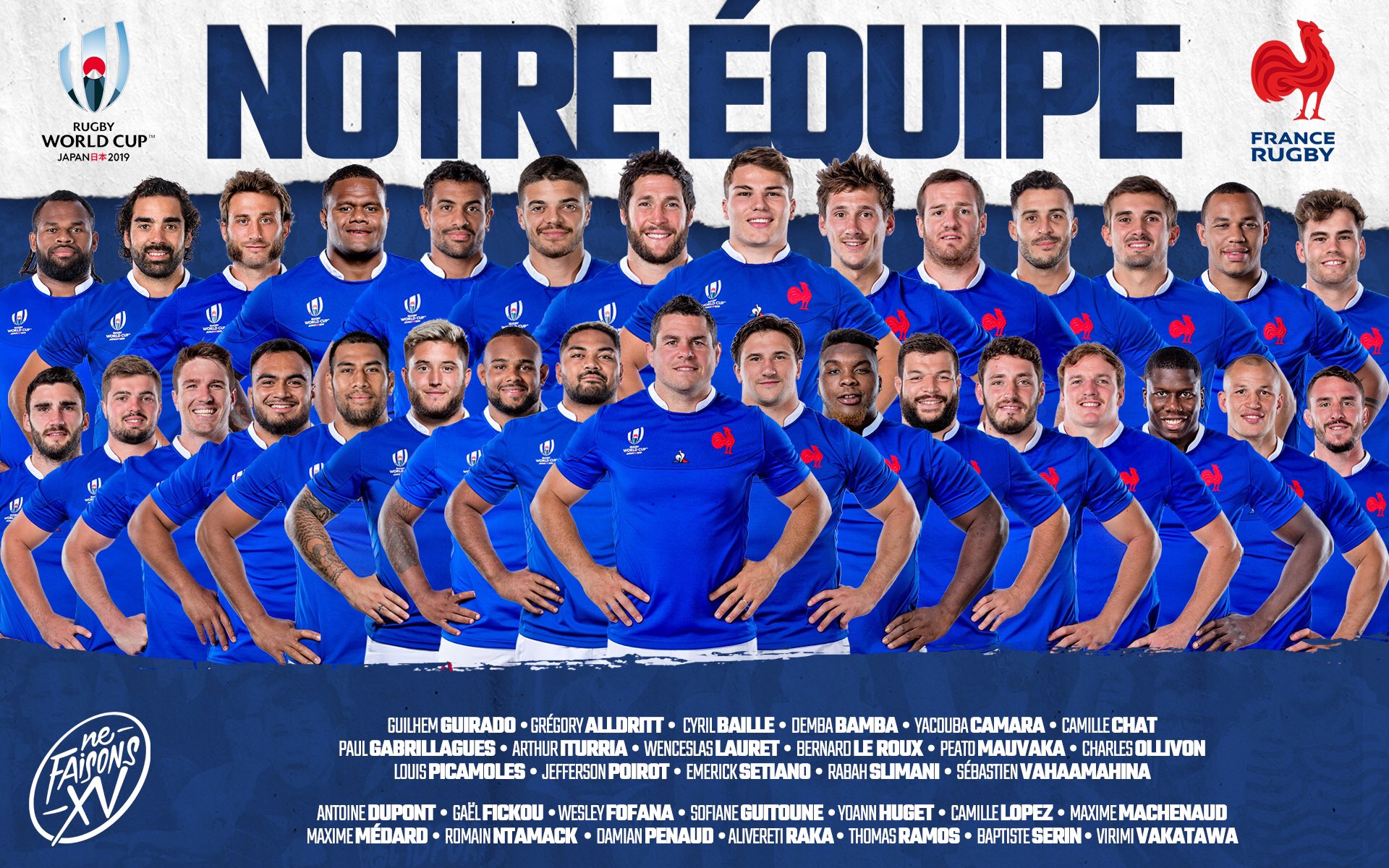 Coupe du Monde de Rugby : Quatre ultramarins sélectionnés dans le XV de France