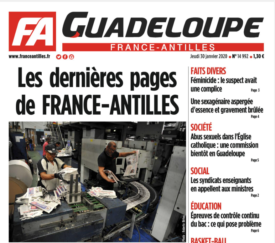 Médias: Le groupe France-Antilles définitivement liquidé