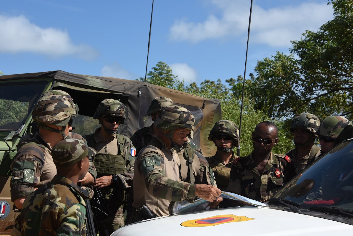 Covid-19- Mayotte : Le Détachement  de la Légion Etrangère de Mayotte chargé de la sécurité publique à Mamoudzou
